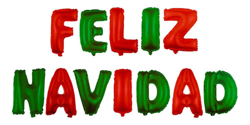 Globos Metalizados Feliz Navidad 41cm Combo 12 Letras