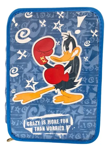 Cartuchera Escolar - 3 Pisos - Pato Lucas - Looney Tunes
