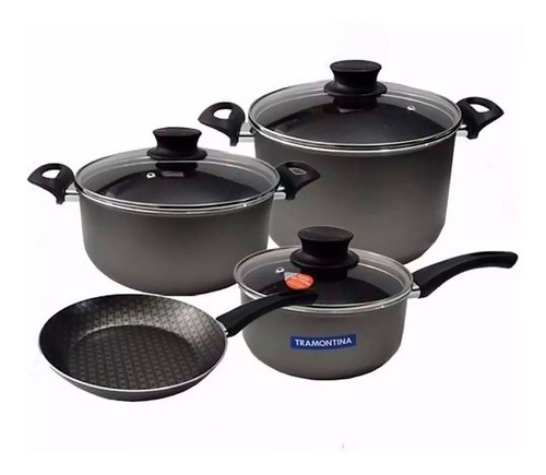 Bateria De Cocina 7 Piezas Tramontina Teflon Set Olla Tatetiparati