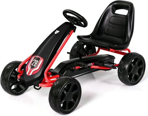Carro Para Niños 3-8y Tipo Go Kart Color Negro Marca Costzon