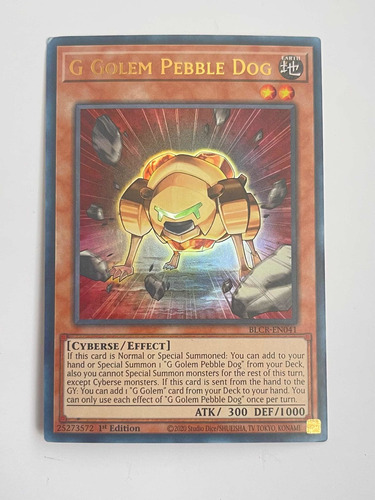 Yugioh! G Golem Pebble Dog Blcr-en041 1st Edition