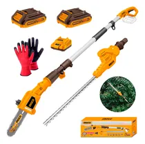 Comprar Motosierra 20v Ingco + Desbrozadora Cortacercos 2bats Guante