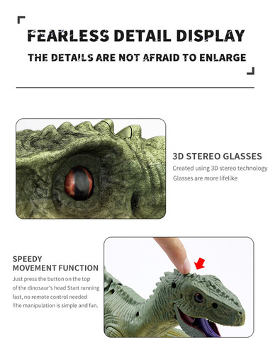D Brinquedo De Controle Remoto De Dinossauro Elétrico