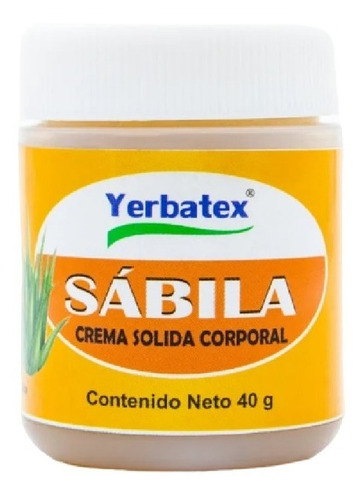 Pomada De Sábila, Crema Sólida Corporal, Frasco De 40g