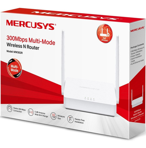 Imagen 4 de 6 de Router, Range extender, Access point, WISP Mercusys MW302R V1 blanco 220V