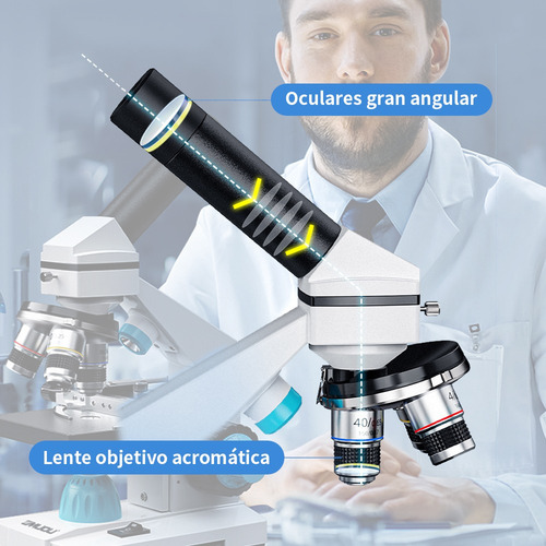 Microscopio 40x-2000x Profesional Para Laboratiorio