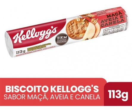 Kit 20 Biscoito Kelloggs Maçã/aveia/canela113g