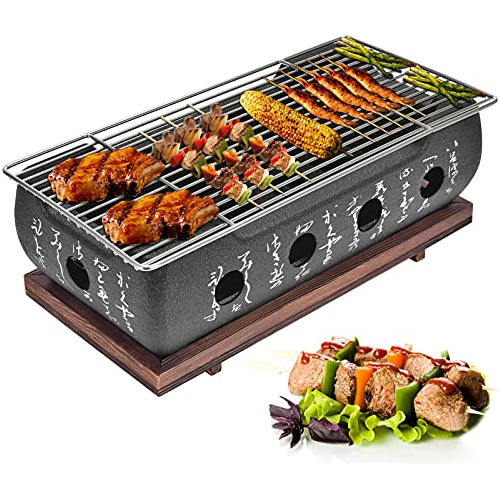 Parrilla De Barbacoa Estilo Japonés, 14 X 6.9 X 4 PuLG...