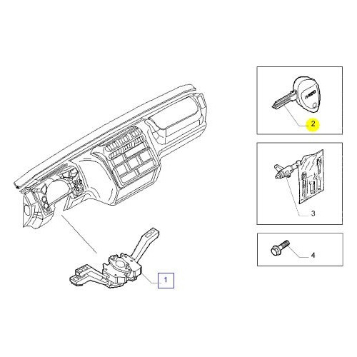 Chave De Ignição Tector Eurocargo Original Iveco 504049195