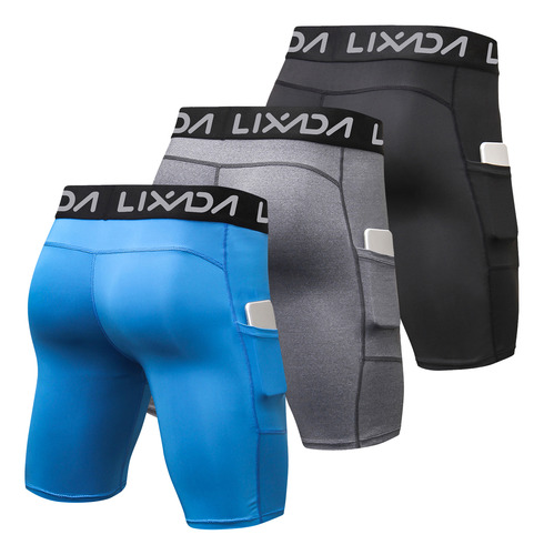 Pantalones Cortos Para Hombre. Lixada Con Bolsillo Interior,