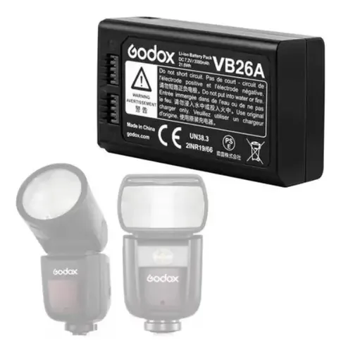 Bateria Recarregável Vb26a /b Para Flash Godox V1 E V860 Iii