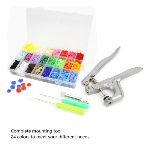 Resina Snap Fastener Popular Práctico 24 Color Niños