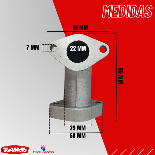 Tubo De Admisión Para Moto Gil Smash/ Ml Bit 110 Catiimoto