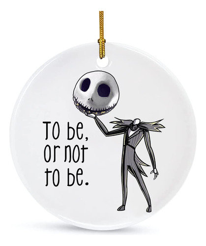 Divertido Adorno De Cerámica De Jack Skellington Para Deco.