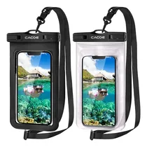 Comprar Fundas Impermeables Para Celulares Negro Y Transparente X2u