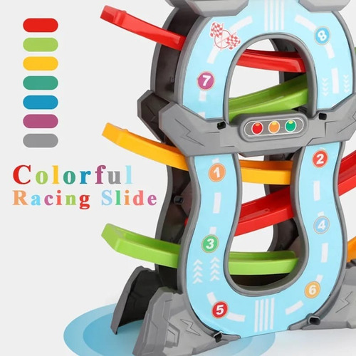 Pista Con Autitos Colorful Racing Slide 3 En 1 Color Colores