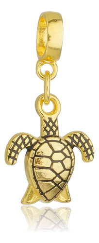 Work semjoias Berloque Tartaruga Mar Praia Banhado A Ouro 18k Premium