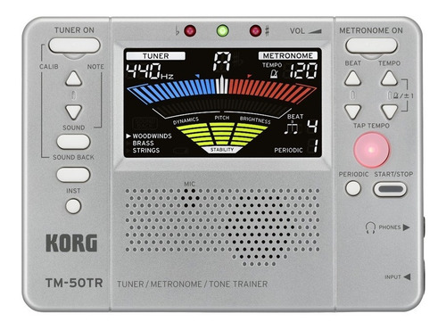 Imagen 3 de 9 de Korg Tm50 Tr Afinador Metronomo Entrenador Tono Tempo Cuotas