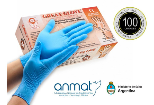 Imagen 1 de 5 de Guantes Nitrilo X100 Unidades Negros