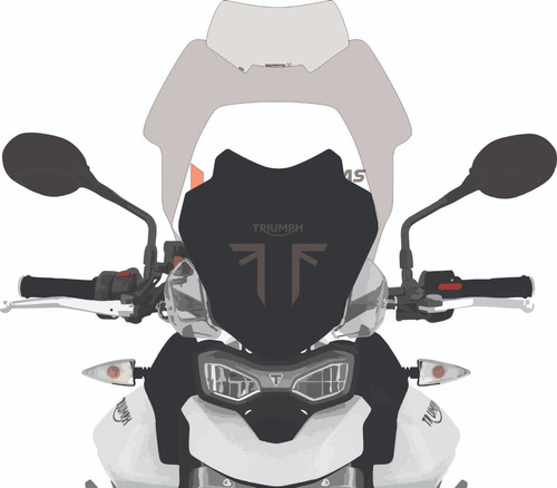 Imagem 3 de 3 de Bolha Triumph Tiger 900 Urban Black Motobolhas-7900