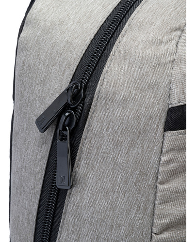 Mochila Casual Reforçada Notebook Espaçosa Cor Cinza Desenho Do Tecido Lisa
