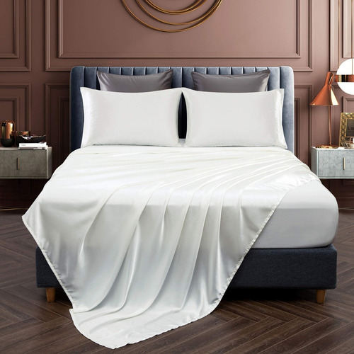 Mm Para . Conjunto De Cama Doble Matrimonial 1800 En Satén 4