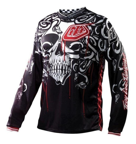 Camisa Motocross Trilha Troy Lee Gp Medusa Preto/vermelho