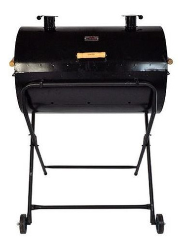 Churrasqueira Bafo Grill Inteira 100l Grelha,suporte E Rodas Cor Preta