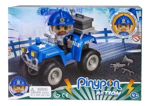 Pinypon Action Policia Con Cuatriciclo - Caffaro - Premium