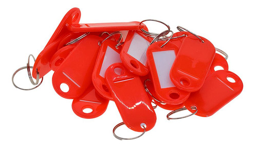 50x Llavero De Plástico Impermeable De Color De Rojo