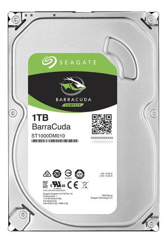 Disco rígido interno Seagate Barracuda Sata Hd 1t 3.5