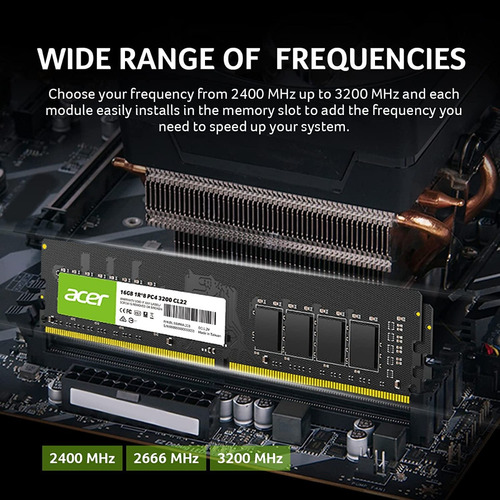Memoria Ram 4gb | Ddr4 | 2666 | Ud100 | U-dimm | Acer