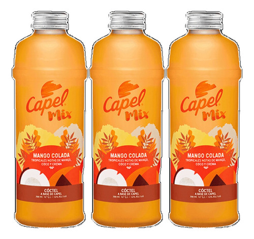 Capel Mix Mango Colada 700 Ml Pack 3