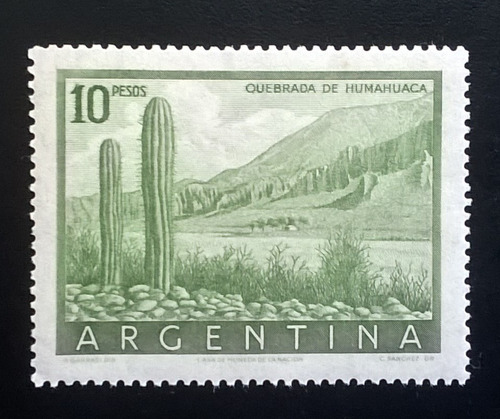 Argentina, Sello Gj 1054 A Humahuaca Mate 55 Mint L11142