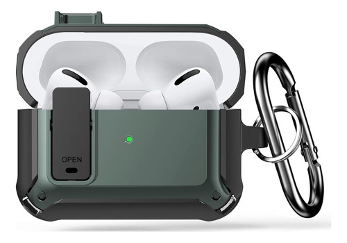 Funda Para AirPods Pro 2 , Cerradura Militar Verde