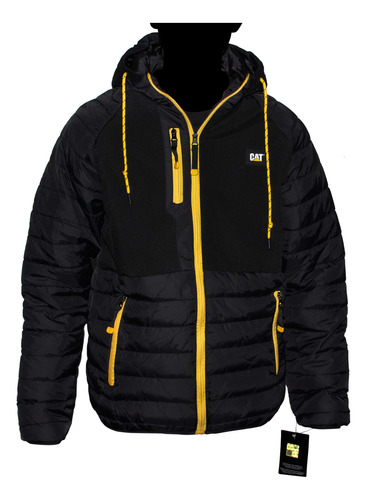 Chamarra Caterpillar Original Hombre Acolchada Puffer Negra