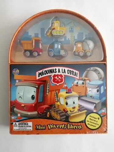 Mini Diverti-libros Máquinas A La Obra - Incluye 4 Figuras