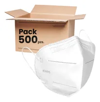 Comprar 500 Cubrebocas Kn95 Tapabocas Mascarilla 5 Capas Certificado Color Blanco Diseño de la tela Liso