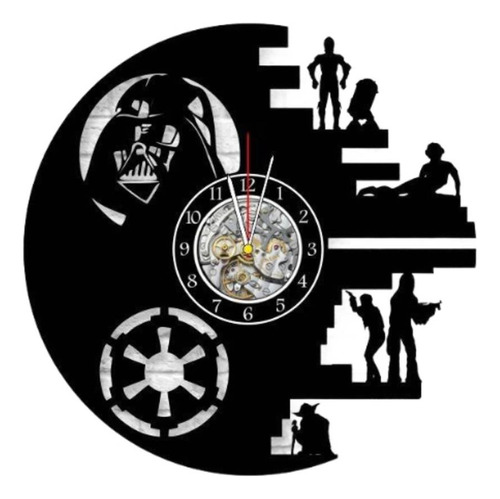 Reloj Corte Laser 0086 Star Wars Silueta De Los Personajes 