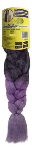2 Pacotes De Jumbo Ombré Hair - Ser Mulher 399 Gramas Cor T1b/dark Violet/light Violet
