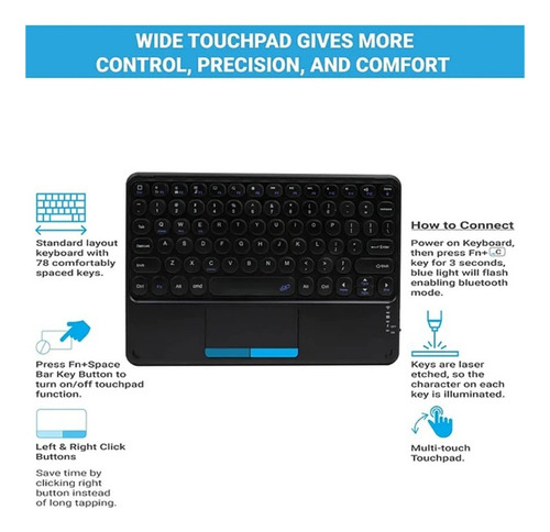 Funda Con Teclado Para iPad 10.2 10.9 iPad Pro / Mini Todos