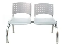 Comprar Silla Tandem X2 Asientos Salas De Espera Consultorio Plastico Caño Gris Metalizado Asientos Reforzados