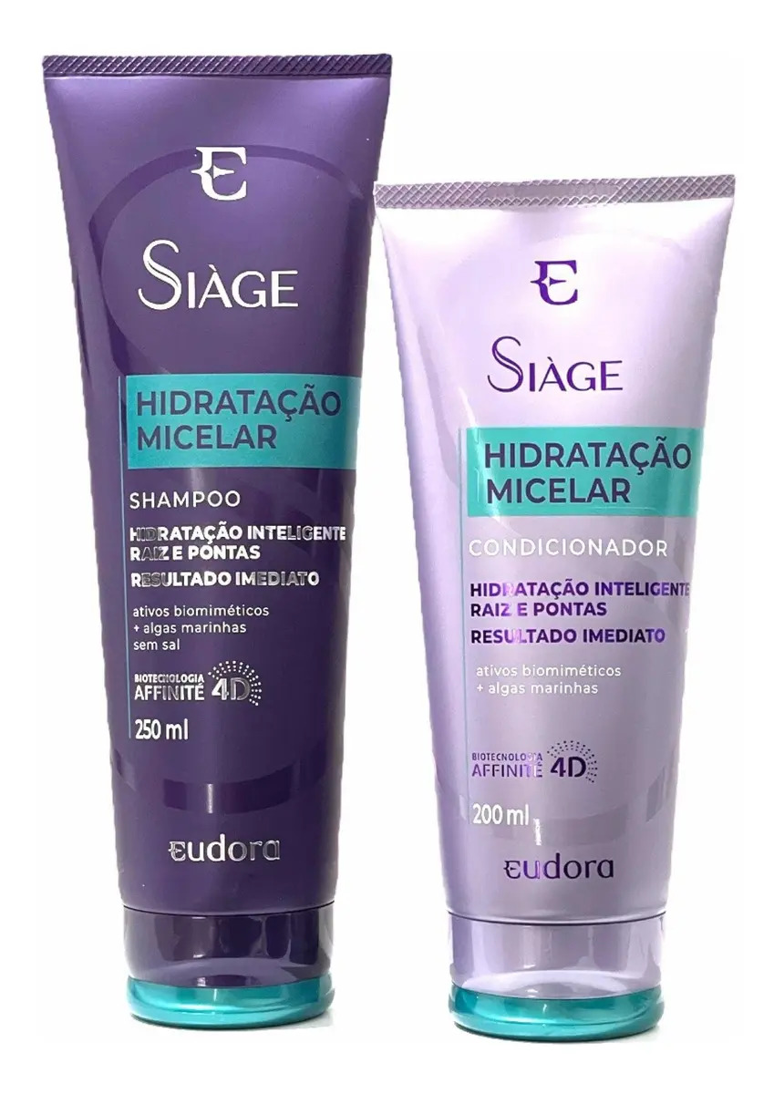 Shampoo E Condicionador Hidratação Micelar Kit Siàge Eudora