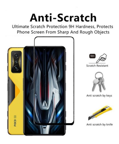 Kit 3 Películas De Vidro Temp Full Glue 9d Xiaomi Poco F4 Gt
