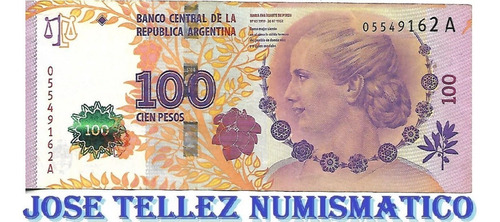 Bottero C001 $ 100 Evita Serie A Mb+ Palermo (Usado)