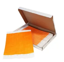 Comprar Pulseras Brazaletes De Papel Tyvek 25 X 1.9 Cms 100 Piezas Color Naranja Neón