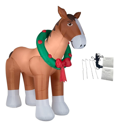 Inflables De Navidad Clydesdale Habillo Holiday Inflable, De