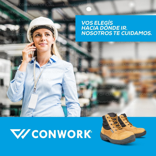 Imagen 10 de 10 de Botin De Seguridad Conwork Línea Fly 553baf Titan Camel