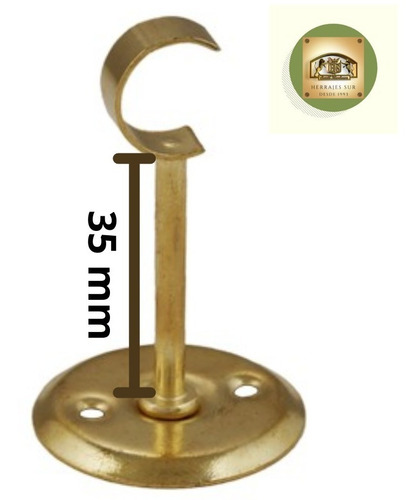 Imagen 3 de 10 de Soporte Cortina De 1/2 Abierto - Cerrado Bronceado X 50 Unid