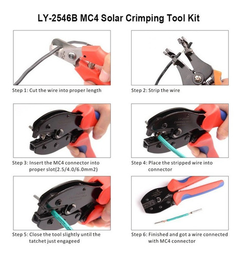Imagem 7 de 7 de Kit Ferramentas Instalação Energia Solar Original Iwiss Mc4